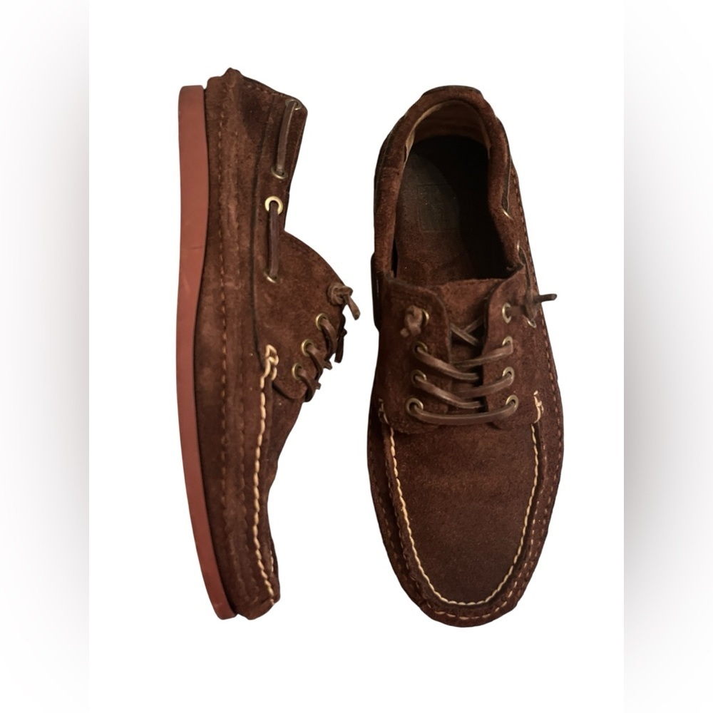 Frye Men's Mason Camp Moc Slip-on Shoes Brown Suede Boat Shoes Sz 10.5